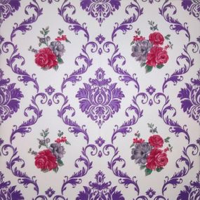 Самоклеюча декоративна 3D панель вензель пурпурний 700x700x5мм (402) SW-00000733