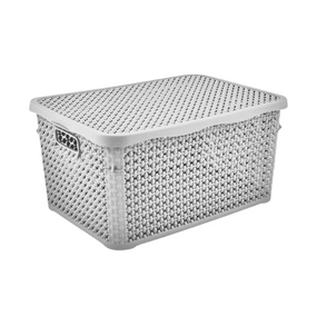 Кошик 5л з кришкою сірий Pearl ELIF