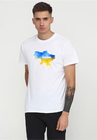 Футболка чоловіча біла з принтом "Home", S