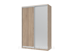 Шкаф купе Сити Лайт Doros Дуб сонома 1 ДСП / 1 Зеркало 150х60х225 (44900009)