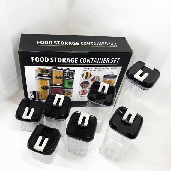 Набор контейнеров для еды FOOD Storage Container Set на защелках с уплотнителем из 7 предметов | Зображення 7