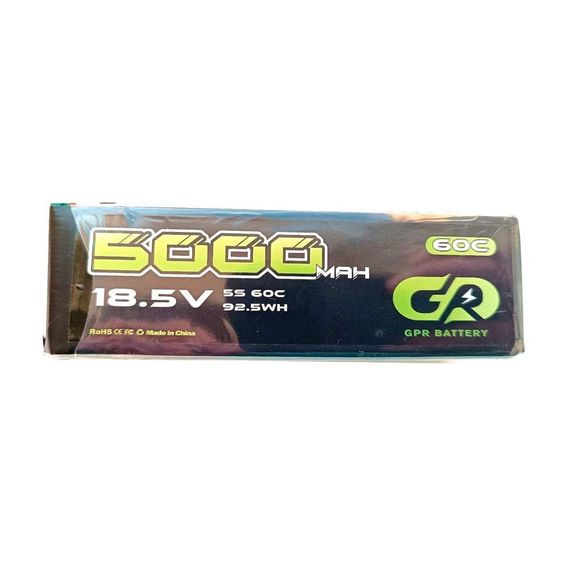 Акумулятор GPR 18.5v 5000 mAh Li-Po 5s 60C 92.5Wh коннектор XT60 | Зображення 1