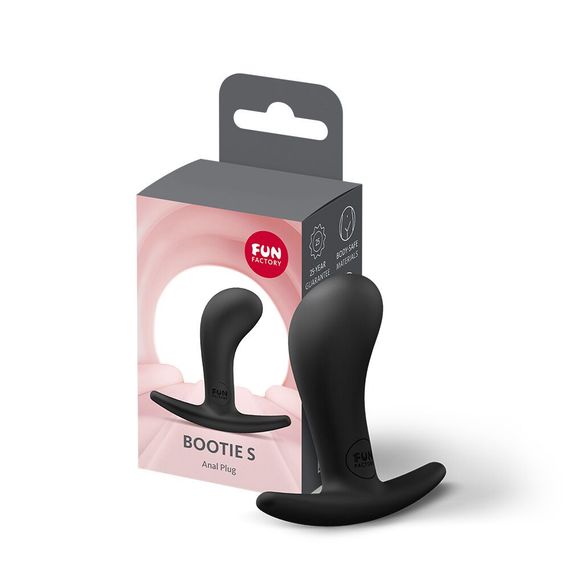 Анальна пробка Fun Factory BOOTIE S, фіолетова, діаметр 2,8 см, тонкий обмежувач, Чорний, S | Зображення 2