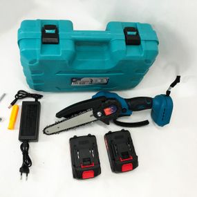 Бытовая аккумуляторная цепная пила 6"(15 см) Domotec 24V, Мини пила электрическая KV-42