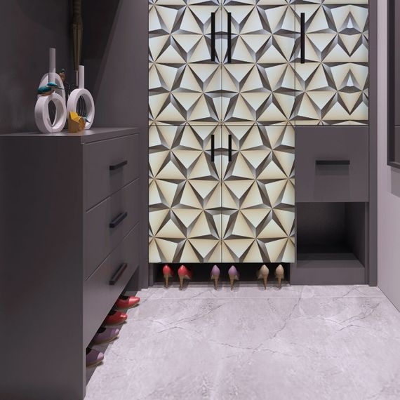 Самоклеюча плівка бежеві 3D трикутники 0,45х10м SW-00001235 | Зображення 4