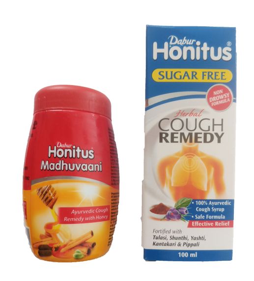 Хонітус сироп без цукру Дабур, Honitus Syrop sugar free Dabur, 100 vk, проти кашлю, застуди, ангіни, ОРЗ | Зображення 1