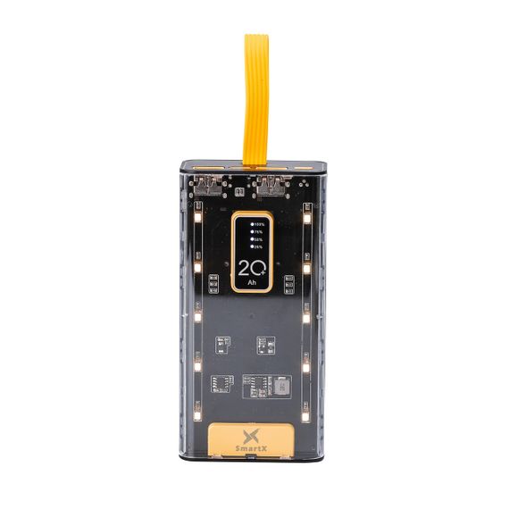 Повербанк SmartX Fast Charge Power Bank 20000mAh зовнішній акумулятор 4 вбудованих кабелі X-101