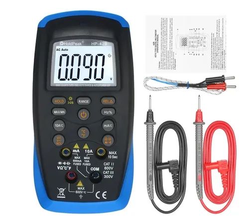 Мультиметр HoldPeak HP-42B цифровой (TrueRMS 6000 отсчетов 600В 10А AC/DC 60МОМ 60mF 200kHz NCV) | Зображення 6