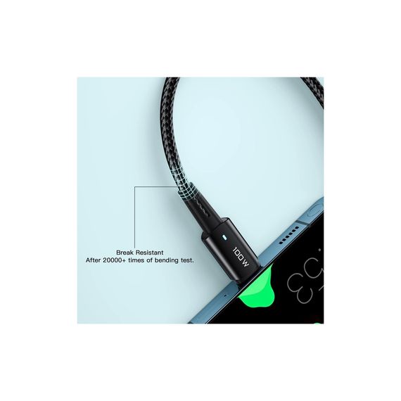 Дата кабель USB-C to USB-C 1.0m 100W black Essager (EXCTT1-CG01) | Зображення 5