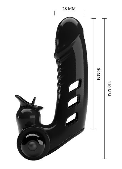 Клиторальный стимулятор на палец Pretty Love - Corbin Finger Black, BI-014859 sexstyle | Зображення 6