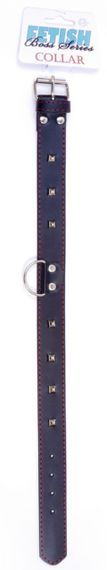 Нашийник із штучної шкіри з металевими заклепками Fetish Boss Series - Collar with studs Red Line, BS3300113 Sex Aura | Зображення 3