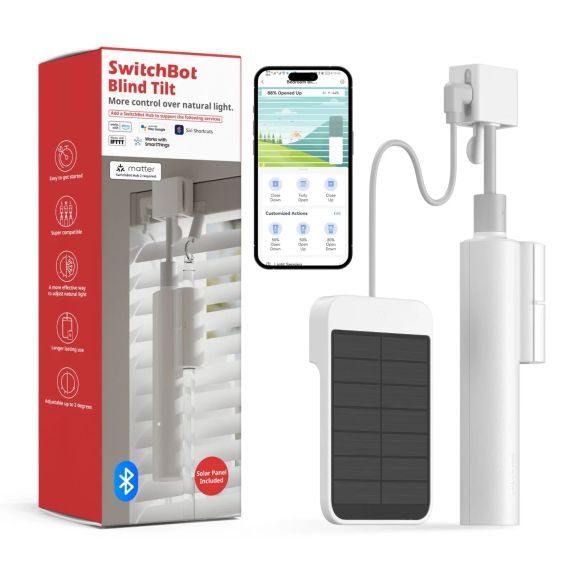SwitchBot Blind Tilt – розумний контролер жалюзі з сонячною батареєю, точною регулюванням та підтримкою голосового керування