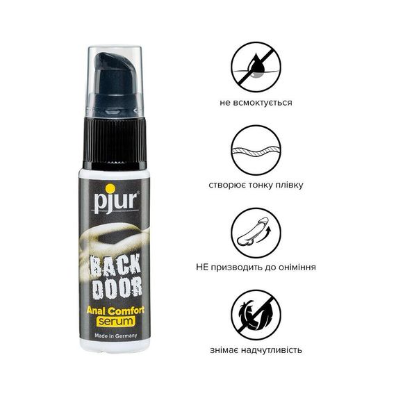 Розслаблювальний анальний гель pjur backdoor Serum 20 мл, створює плівку, висококонцентрований | Зображення 1