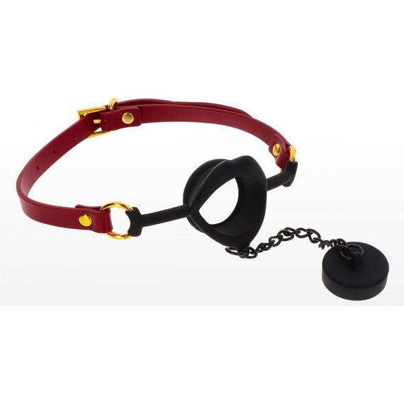 Кляп із пробкою на ланцюжку Taboom, чорно-червоний sexstyle | Зображення 4
