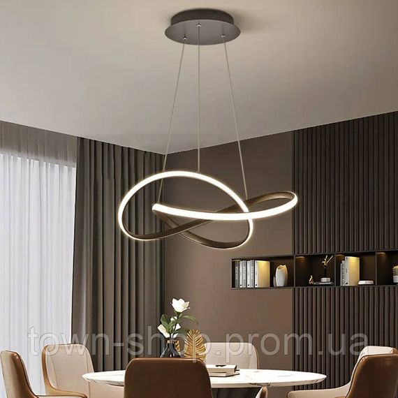 Люстра потолочная LED SG6-800-bk Черный 40-140х80х80 см. | Зображення 6