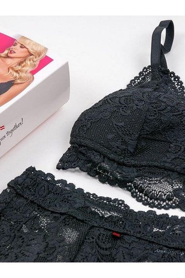 Комплект з поясом для панчіх Obsessive 810-SEG-1 3 pcs set black S/M Sex Aura | Зображення 4