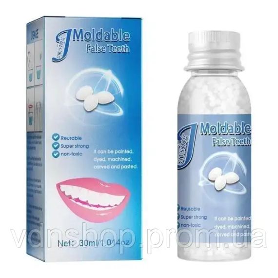Клей для ремонту зубів полімерний пластик для тимчасового протезування 30 м | Зображення 5