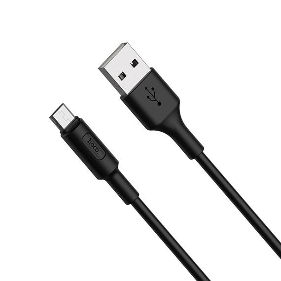 Дата кабель Hoco X25 Soarer MicroUSB (1m) Чорний | Зображення 1