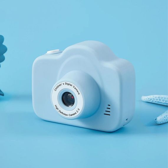 Дитячий цифровий фотоапарат Котик 1080HD, 40MP, A3S, Блакитний / Фотокамера з чохлом для дітей | Зображення 2