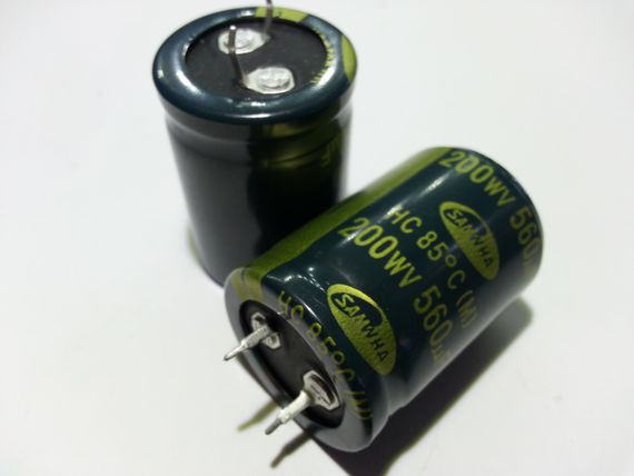 2200mkf - 100v  HC 25*40  SAMWHA, 85°C конденсатор електролітичний | Зображення 1
