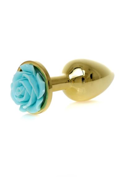 Анальна пробка Plug-Jewellery Gold PLUG ROSE- Light Blue sexstyle | Зображення 2