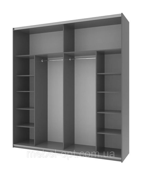 Шкаф купе G-Caiser Doros Антрацит / Белый 2 ДСП 220х60х240 (42001012) | Зображення 1