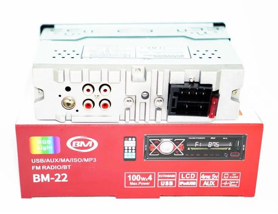 Автомагнітола Boschmann BM-18 ISO з Bluetooth, RGB підсвіткою, 4x100W, MP3+FM+2xUSB+microSD+AUX з пультом ДУ (46444-BM-18_396) | Зображення 8