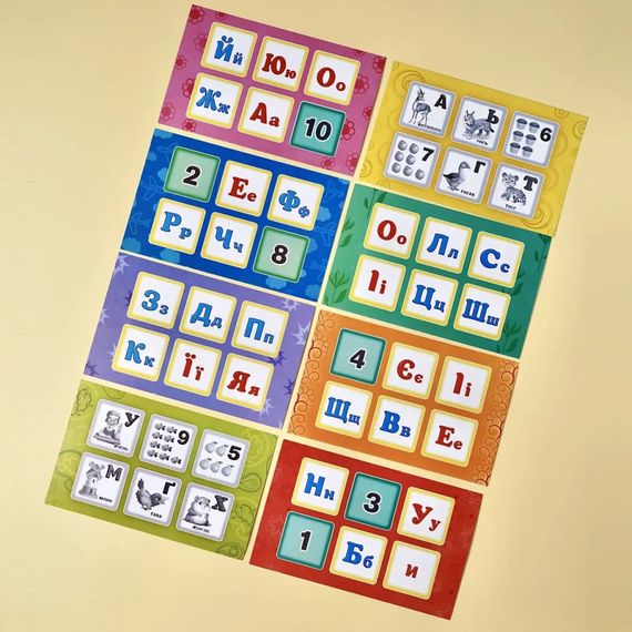 Настольная игра Лото "Азбука и цифры" (ПСД250) PSD250, 48 фишек | Зображення 4