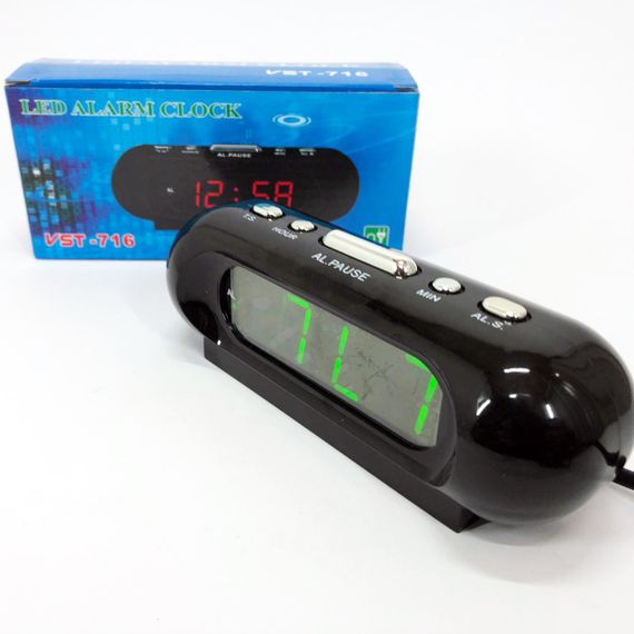 Настільний годинник з яскравими цифрами, Годинник зі світловим табло Настільний з будильником KV-28 | Зображення 7