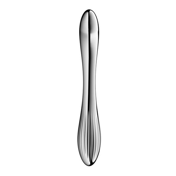 Металевий дилдо Satisfyer Pure Gravity 1, двосторонній, можна нагрівати й охолоджувати, 939 г | Зображення 2
