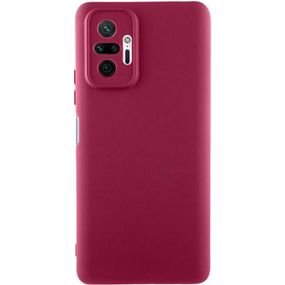 Чохол TPU GETMAN Liquid Silk Full Camera для Xiaomi Redmi Note 10 Pro / 10 Pro Max Бордовий / Marsala