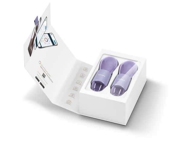 Подвійний масажер для очей GESKE Cool&Warm Duo Eye Massager 7в1 starlight, Фіолетовий | Зображення 8