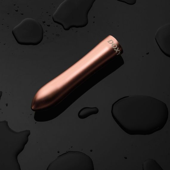 Потужна віброкуля DOXY ROSE GOLD у металевому кейсі, ультрагладенька, 7 режимів | Зображення 5