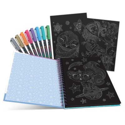 Набор для творчества Nebulous Stars Розмальовка Айседора чорні аркуші (11136) | Зображення 4