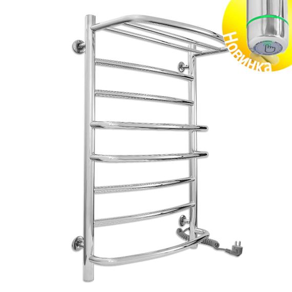 Електрична рушникосушарка Laris Євромікс П8 500 х 800 Е з полицею сенсор S3 (підкл. справа)