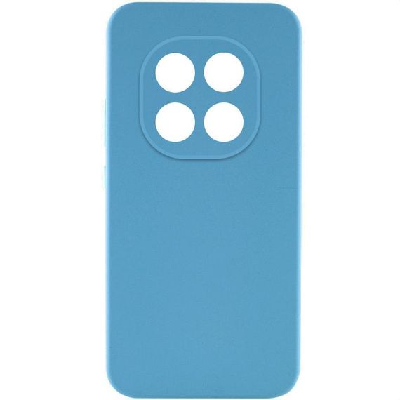Чехол TPU GETMAN Liquid Silk Full Camera для Xiaomi Redmi Note 14 Pro 4G Голубой / Blue