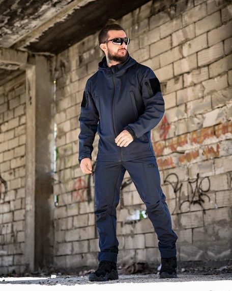 Демісезонний тактичний костюм софтшел SATELIT синій ДСНС ПП8057 | Зображення 1