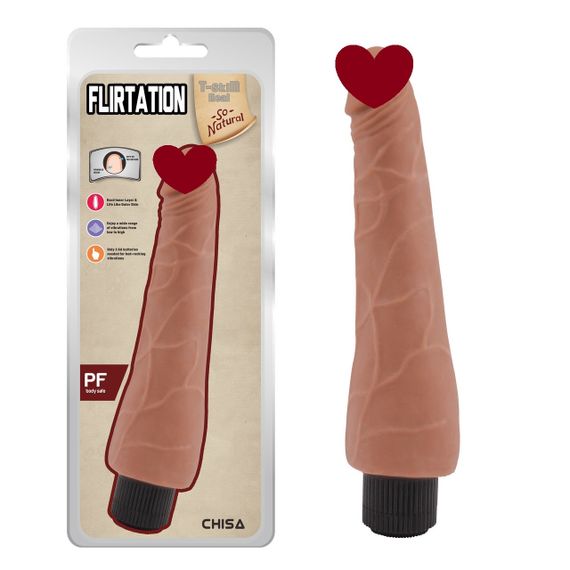 Вібратор реалістичний, кібершкіра Chisa T-skin ReaL Flirtation на батарейках sexstyle