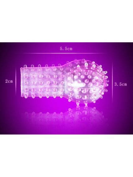 Рельєфна насадка для стимуляції ерогенних зон - 5,5*3,5*2 см - Прозорий