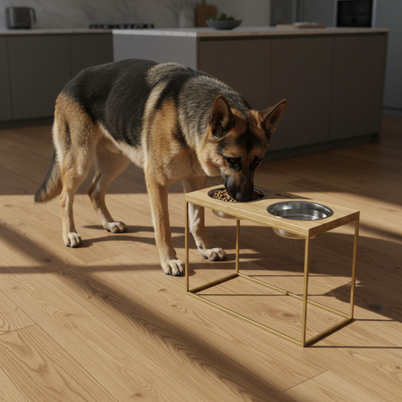 Миски на подставке для больших собак Hollky Base XL40 (2 × 1,8 л) BXL40-522640-GRNT | Зображення 1