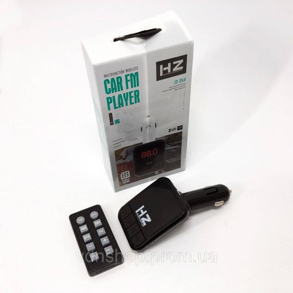 Fm трансмітер в машину HZ H6-12-24V, Трансмітер для машини в прикурювач Перехідник машину для музики HQ-82 | Зображення 5