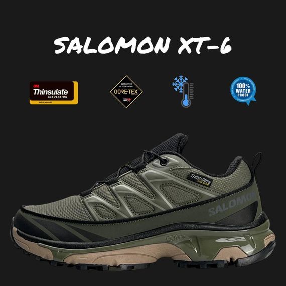 Кросівки чоловічі Salomon XT-6 Khaki , В'єтнам A3501 єврозима | Зображення 3