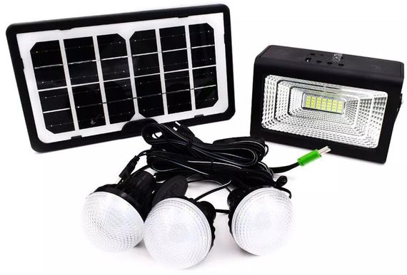 Портативна сонячна станція з ліхтарем та повербанком + 3 лампочки XPRO CL-03 (234565371_587) | Зображення 4