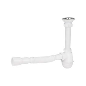 Сифон для раковини Lidz (WHI) LU06 колбовий (вихід 50 мм)
