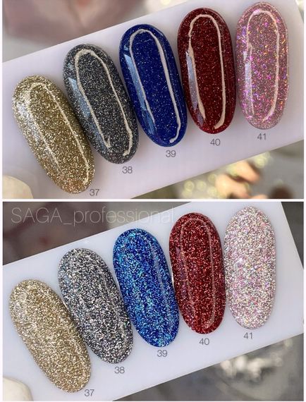 Світловідбиваючий гель-лак SAGA 39 Fiery 9мл | Зображення 3