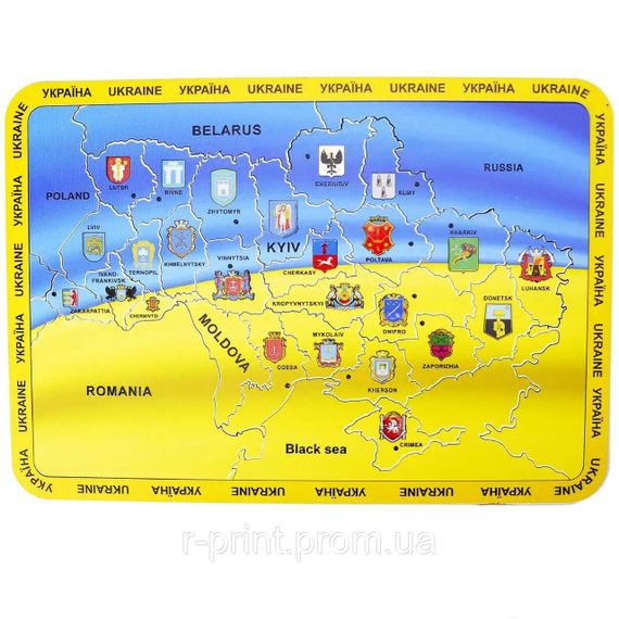 Пазли Карта України, МДФ