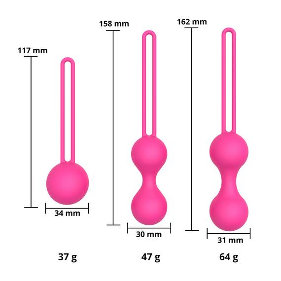 Набір вагінальних кульок - Erospace Sweet Play Kegel Balls Set A12 Sex Aura | Зображення 6