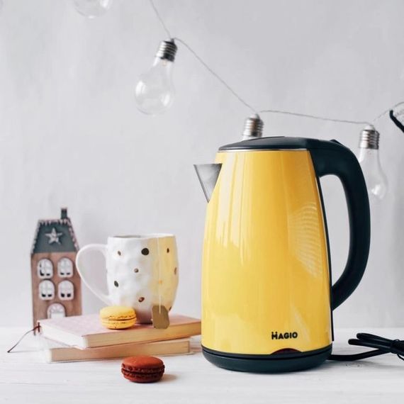 Електрочайник MAGIO MG-976, маленький електрочайник, гарний електричний чайник, електронний чайник | Зображення 2
