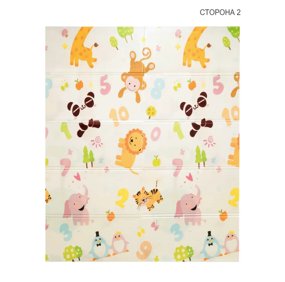 Дитячий розвиваючий складний термокилимок 200*180 см Folding baby mat Ігровий килимок для дітей (Ростомір) | Зображення 5