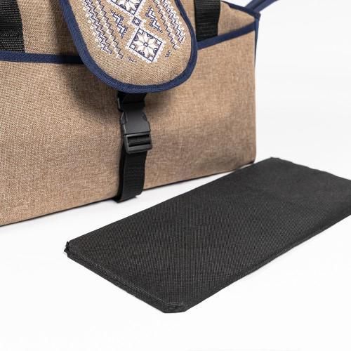 Сумка-переноска Pet Fashion Linen для собак бежевая 38х32х22 см | Зображення 6